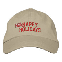 Bonnes fêtes chapeau brodé