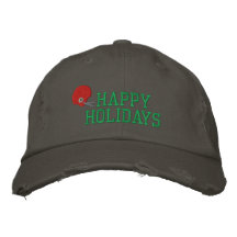 Bonnes fêtes chapeau brodé par football