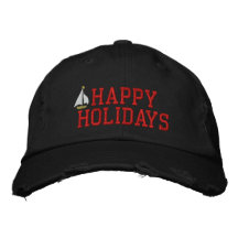 Bonnes fêtes chapeau brodé par voilier