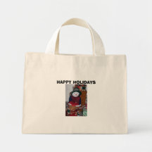 BONNES FÊTES, personnes de Snowman&Gingerbread Sacs Fourre-tout