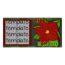 Bonnes fêtes poinsettia photocarte customisée