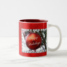 Bonnes fêtes tasse de ton de l'ornement deux de No