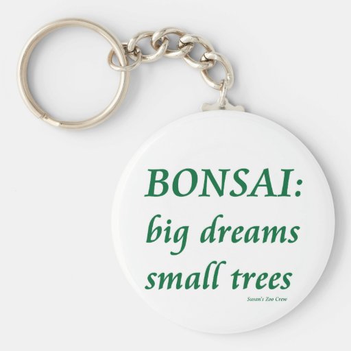 Bonsaïs, petite conception d'arbres de grands rêve porte-clés