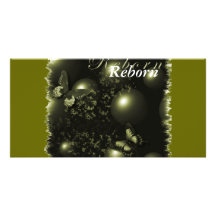 Bookmarker rené de vert de Noël Cartes Avec Photo