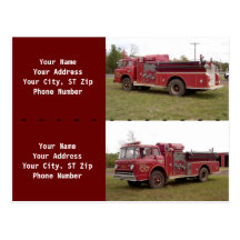 Bookmarkers personnalisés de pompe à incendie carte postale