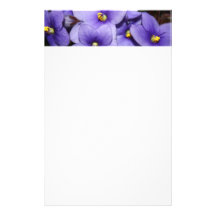 Boquet violet papier à lettre customisé