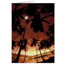 Bora Bora, coucher du soleil de Polynésie français Cartes De Vœux