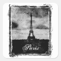 Bord grunge Paris texturisé Autocollant