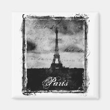 Bord grunge Paris texturisé Aimants Pour Réfrigérateur