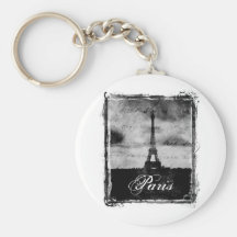 Bord grunge Paris texturisé Porte-clé