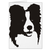 Border collie cartes de vœux