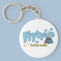 Border collie Flyball porte-clés