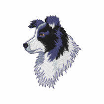 Border collie polos brodés