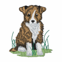 Border collie polos brodés