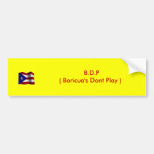 Boricua ne jouent pas l'adhésif pour pare-chocs !  autocollants pour voiture
