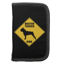 Boston Terrier croisant le signe (XING) Organiseur