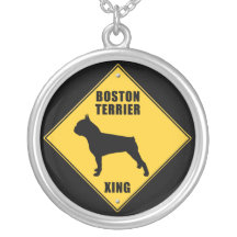 Boston Terrier croisant le signe (XING) Pendentifs
