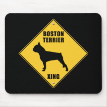 Boston Terrier croisant le signe (XING) Tapis De Souris