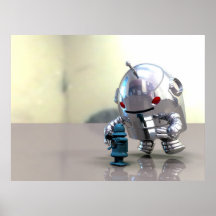Bot de Jo CONTRE peu de copie bleue de Bot Affiches