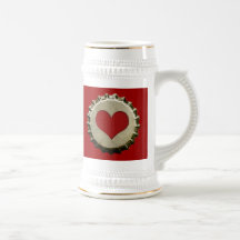 BOT ROUGE du COEUR 6375_red-heart-bottle-cap-topGr Tasse À Café