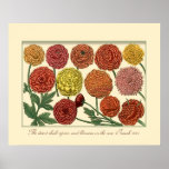 Botanique vintage avec le vers d'écriture sainte posters