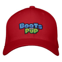 Bottes et logo de chiot casquette brodée