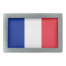 Boucle de ceinture avec le drapeau de la France