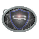 BOUCLE DE CEINTURE DE LOGO DE BOUCLIER DE P.R.