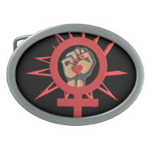 Boucle de ceinture féministe disponible de symbole