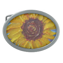 Boucle de ceinture jaune de tournesol