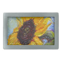 Boucle de ceinture jaune de tournesol