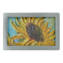 Boucle de ceinture jaune de tournesol