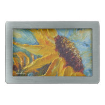 Boucle de ceinture jaune de tournesol