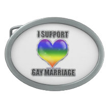 Boucle de ceinture ovale de mariage homosexuel du 