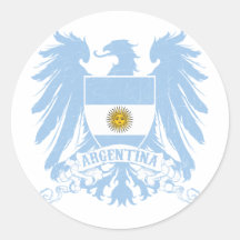 Bouclier 2 de l'Argentine Autocollant Rond