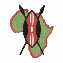 Bouclier africain polos brodés