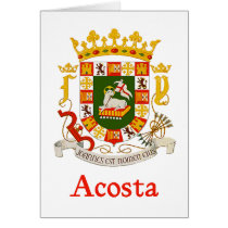Bouclier d'Acosta de Porto Rico cartes