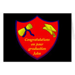 Bouclier de diplômé cartes de vœux