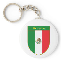 Bouclier de drapeau d'Acevedo Mexique porte-clés