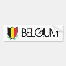 Bouclier de drapeau de la Belgique avec l'adhésif  Adhésifs Pour Voiture