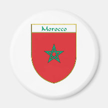 Bouclier de drapeau du Maroc Aimants