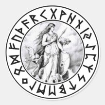 bouclier de Freya Rune d'autocollant