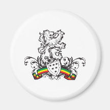 Bouclier de Rasta Aimant Pour Réfrigérateur