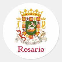 Bouclier de Rosario Porto Rico Autocollants Ronds