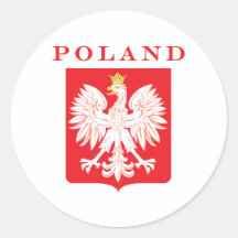 Bouclier de rouge de la Pologne Eagle Autocollants