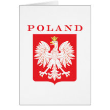 Bouclier de rouge de la Pologne Eagle Carte De Vœux
