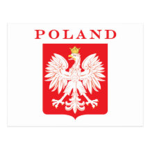 Bouclier de rouge de la Pologne Eagle Carte Postale