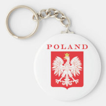 Bouclier de rouge de la Pologne Eagle Porte-clefs