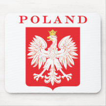 Bouclier de rouge de la Pologne Eagle Tapis De Souris