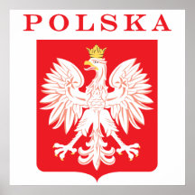 Bouclier de rouge de Polska Eagle Affiche